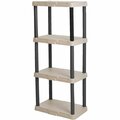 Contico Mfg Co 4TBGBlack14 Black 4Tier 48X22X14 Shelf 4TBGBLK14